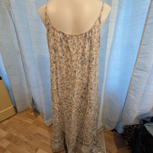 Lovestitch Blue & Tan Spaghetti Strap Maxi Dress - Picture 3 of 6